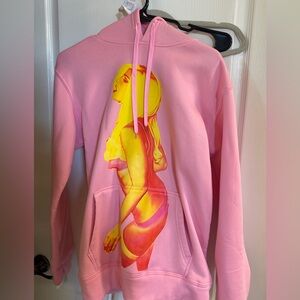 Addison Rae tour hoodie pink